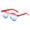 H, variant on Patriotic Rimless Heart Shaped Sunglasses Usa Red White Blue Accessories for 4Th of July Memorial Day Aa