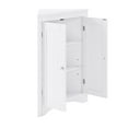 thumbnail image 6 of Hassch Floor Corner Cabinet with 2 Doors and Adjustable Shelves, Free-Standing Corner Storage Cabinets for Bathroom, Kitchen, Living Room or Bedroom, White, 6 of 8