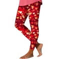 thumbnail image 3 of Feancey On Sale Sales Today High Waist Leggings for Women Valentine's Day Stretchy Running Workout Pants Buttery Soft Cute Heart Printed Tummy Control Holiday Tights Multicolor M, 3 of 5