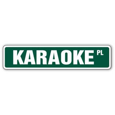 KARAOKE Street Sign microphone songs discs cd cds | Indoor/Outdoor |  24" Wide
