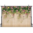 thumbnail image 2 of Floral Party Backdrop,7X5Ft Rosemary Flower With Butterfly Rustic Wooden Photography Background Garden Party Event Decoration, 2 of 4