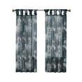 thumbnail image 5 of Madison Park Simone Printed Floral Twist Tab Top Voile Sheer Curtain in Navy, 50"x84", 5 of 8