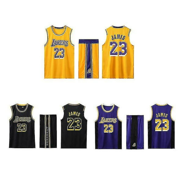 Maillot de Basketball pour Enfants, No.23 Lakers Jersey Ensemble