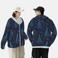 Adobk Shining Christmas Tree Men Women Full Zip Sun Protection Hoodie