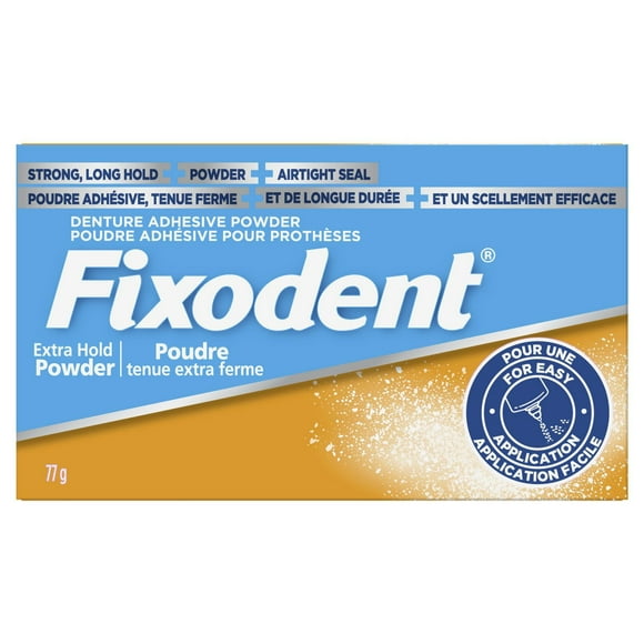 Poudre adhésive pour prothèses Fixodent Tenue extra ferme 77 g