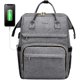 thumbnail image 1 of Mochila para portátil para mujer de 15,6 pulgadas con puerto de carga USB Mochilas escolares impermeables JFHHH pequeña, 1 of 5