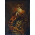 thumbnail image 2 of Franz Xaver Wagenschön 11x14 Black Ornate Wood Framed Double Matted Museum Art Print Titled: Resurrection of Christ (Around 1750-1770), 2 of 5