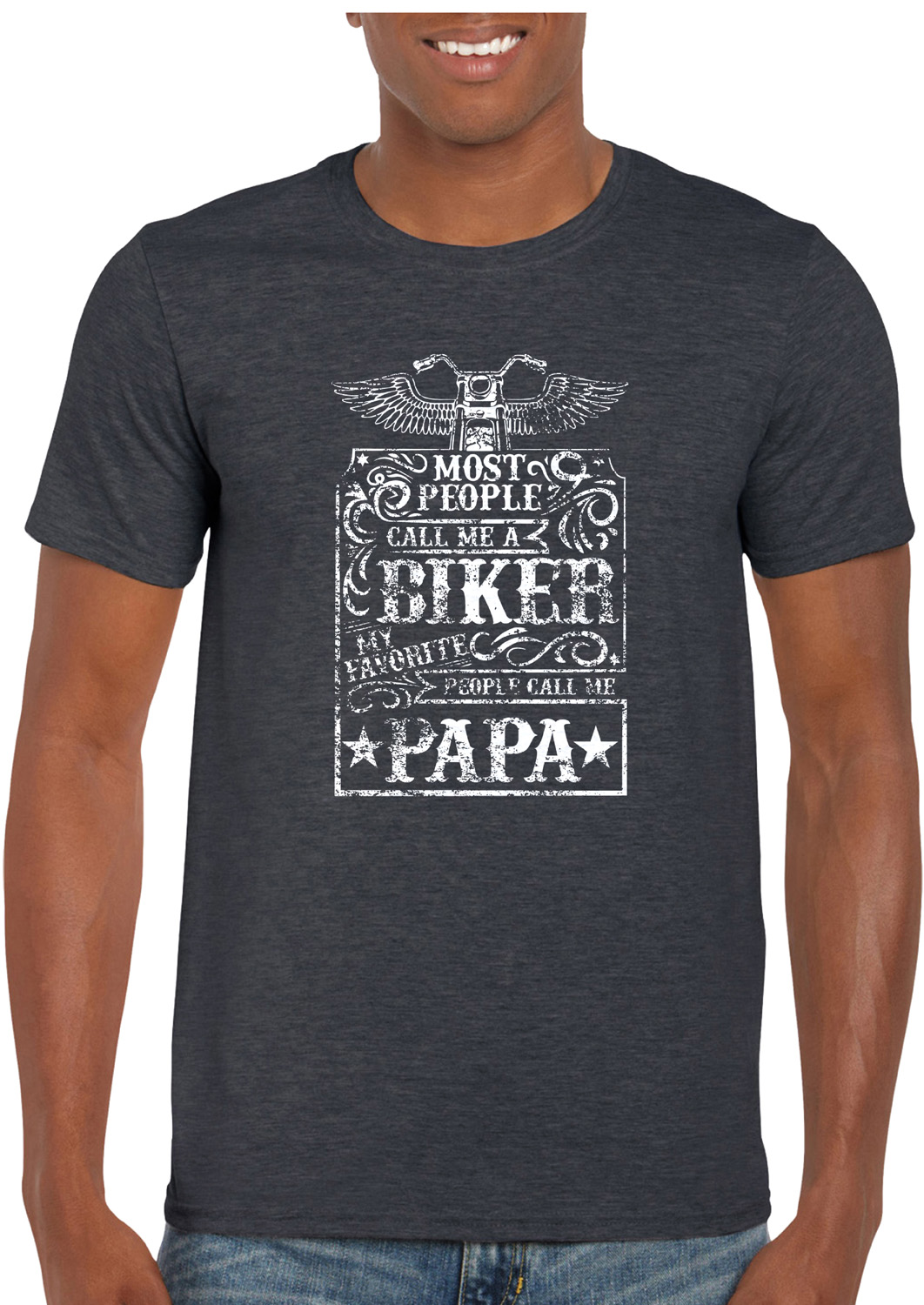 biker papa shirt