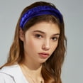 thumbnail image 3 of 1 Pcs Velvet Twist Braid Headband, Fashion Hairband for Woman Non Slip Blue, 3 of 7
