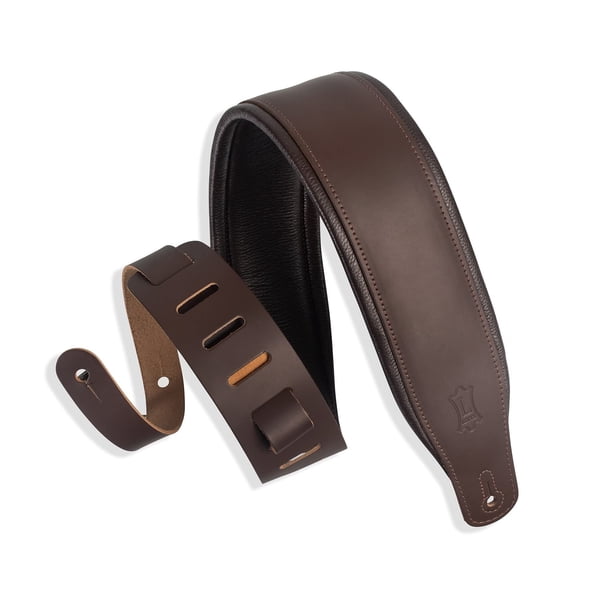 Correa para guitarra Levy's Leathers Amped Leather Series, color marrón oscuro
