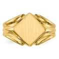 thumbnail image 4 of Solid 14k Yellow Gold 11.5x11.5mm Closed Back Engravable Monogram Signet Ring Band Size 7.5, 4 of 6