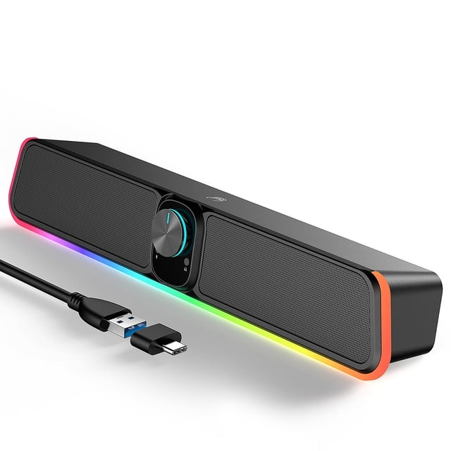 Altavoces para computadora BUSP-HYY Barra de sonido USB Bluetooth con cable