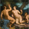 thumbnail image 3 of Cornelis Cornelisz Van Haarlem 15x15 Black Modern Framed Museum Art Print Titled - Paris and Oenone (1616), 3 of 5