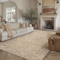 thumbnail image 2 of BERTHMEER 6'x9' Area Rugs for Living Room Bedroom Dining Room Office Oriental Floral Vintage Farmhouse Machine Washable Non-slip Traditional Distressed Carpets, Brown, 2 of 5