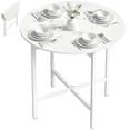 thumbnail image 1 of HOMCOM Folding Dining Table, Collapsible Drop Leaf Table, White, 1 of 10