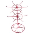 thumbnail image 1 of Qarigey colgante de Metal giratoria para almacenamiento de joyas de 2 niveles con soporte de ganchos, organizador de exhibición multifunción, Ropa, zapatos y accesorios Miscelánea Rosa, 1 of 6