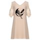 thumbnail image 5 of Vestidos de manga corta con hombros descubiertos y encaje con cuello en V estampado sexy de verano para mujer Fridja bnh5433, 5 of 8