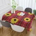 thumbnail image 5 of Sunflower Flowers Rectangle Tablecloth, Dust Proof Anti Wrinkle Wipeable Table Cloth Tabletop for of Dinner Kitchen Wedding Holiday Party 60"x90" Home Decor, 5 of 7