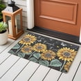 thumbnail image 5 of Sunflowers Rustic Area Rugs 2x3 for Living Room, Spring Summer Pastoral Flowers Black Non Slip Washable Rug Runner, Low Pile Indoor Floor Carpet Mat Bathroom Rugs for Bedroom, Kids Room, 5 of 9