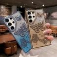 thumbnail image 2 of TECH CIRCLE Compatible with Samsung Galaxy S24 Bling Case Plating Glitter Diamond Lens Frame Luxury 3D Butterfly Sparkle Cute Slim Bumper Protective Shockproof Cover for Women Girls,Blue, 2 of 7