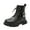 Black-01, variant on Boots for Girls Lace Up Ankle Boots Riding Boot Side Zipper Punk Goth Non Slip Sole Short Booties Outdoor Activities for Fall Winter