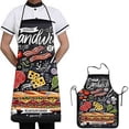 thumbnail image 4 of Primegos Cooking Apron Sleeveless Wearing Clear And Real Image Reusable Anti-stain Waterproof Polyester Pizza Pattern Kitchen Apron Home Supplies, 4 of 8
