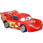 Disney / Pixar Metal Lightning McQueen with Racing Wheel Diecast Car