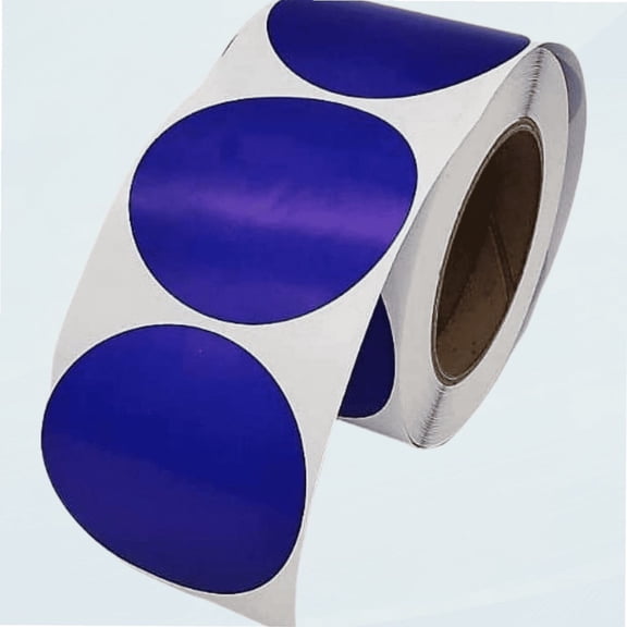 3" Permanent Color-Code Dot Stickers: 500 Labels (Dark Blue)