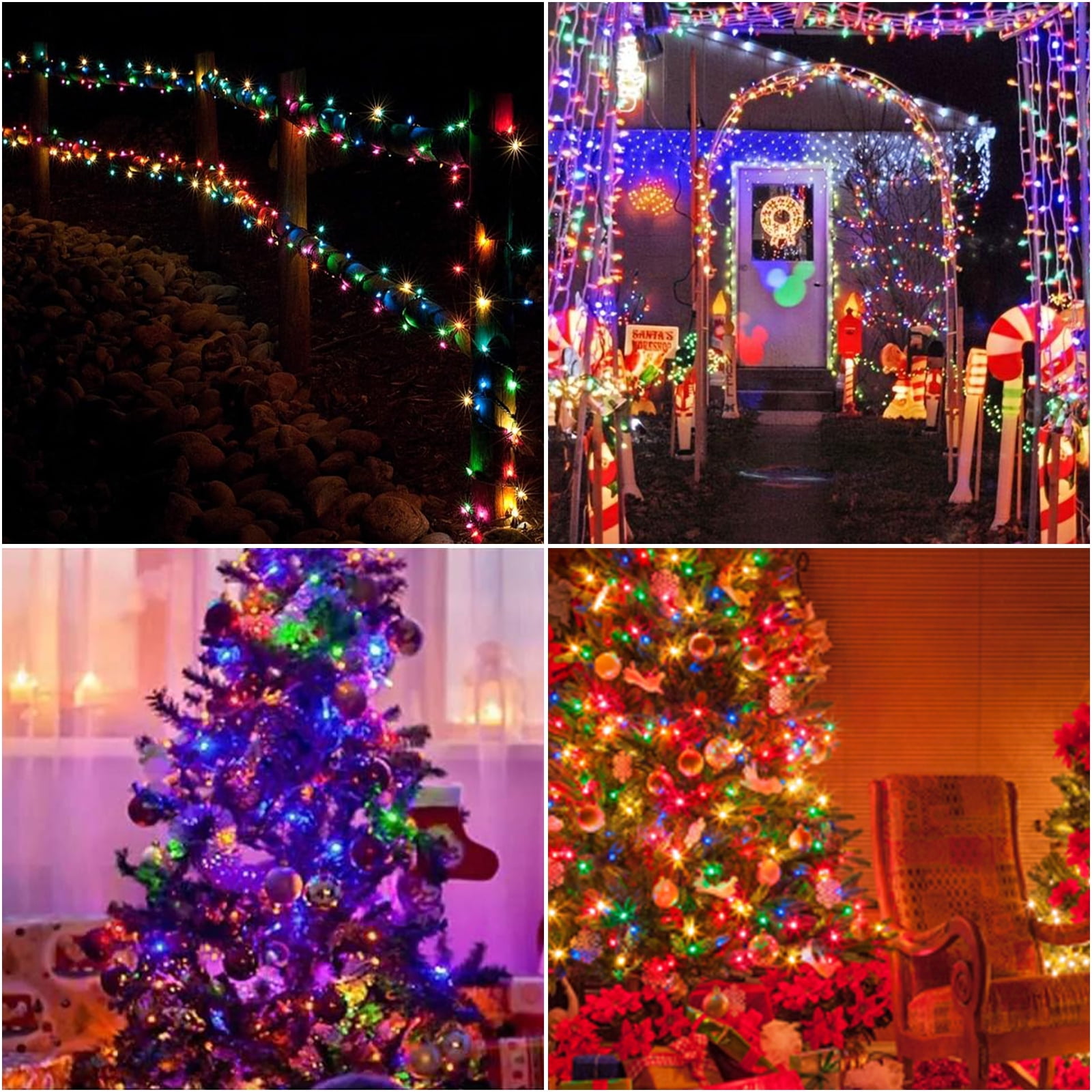 66ft Christmas Mini Lights with Music Motion Sensor Controller,200 LED Fairy Starry String Light Plug in for Indoor Outdoor Xmas Tree Wedding Party Decoration (Warm White and Multicolor)