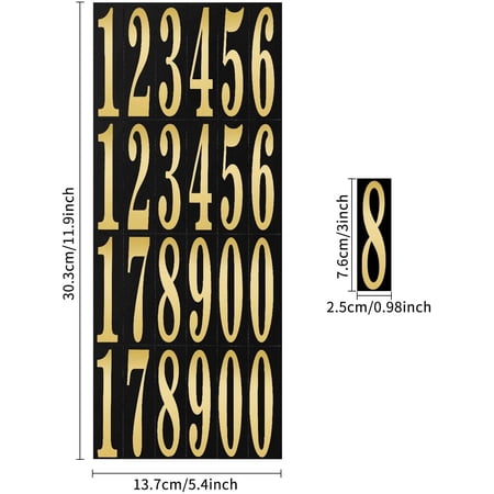 Numbers Stickers Self Adhesive Vinyl Numbers in 0-9 Printing and Hot ...