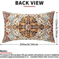 thumbnail image 3 of Bohemian Ethnic Boho Pillow Covers 12X20 In Southwest Brown Blue Carpet Lumbar Pillow Cases Vintage Woven Texture Decorative Couch Set of 2 Home Decor for Living Room Bedroom Bed Cushion Outdoor, 3 of 6