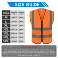 thumbnail image 3 of IXCE High visibility, breathable, adjustable, blue fluorescent warning safety vest with pockets for emergency, construction, transportation workers, 3 of 7