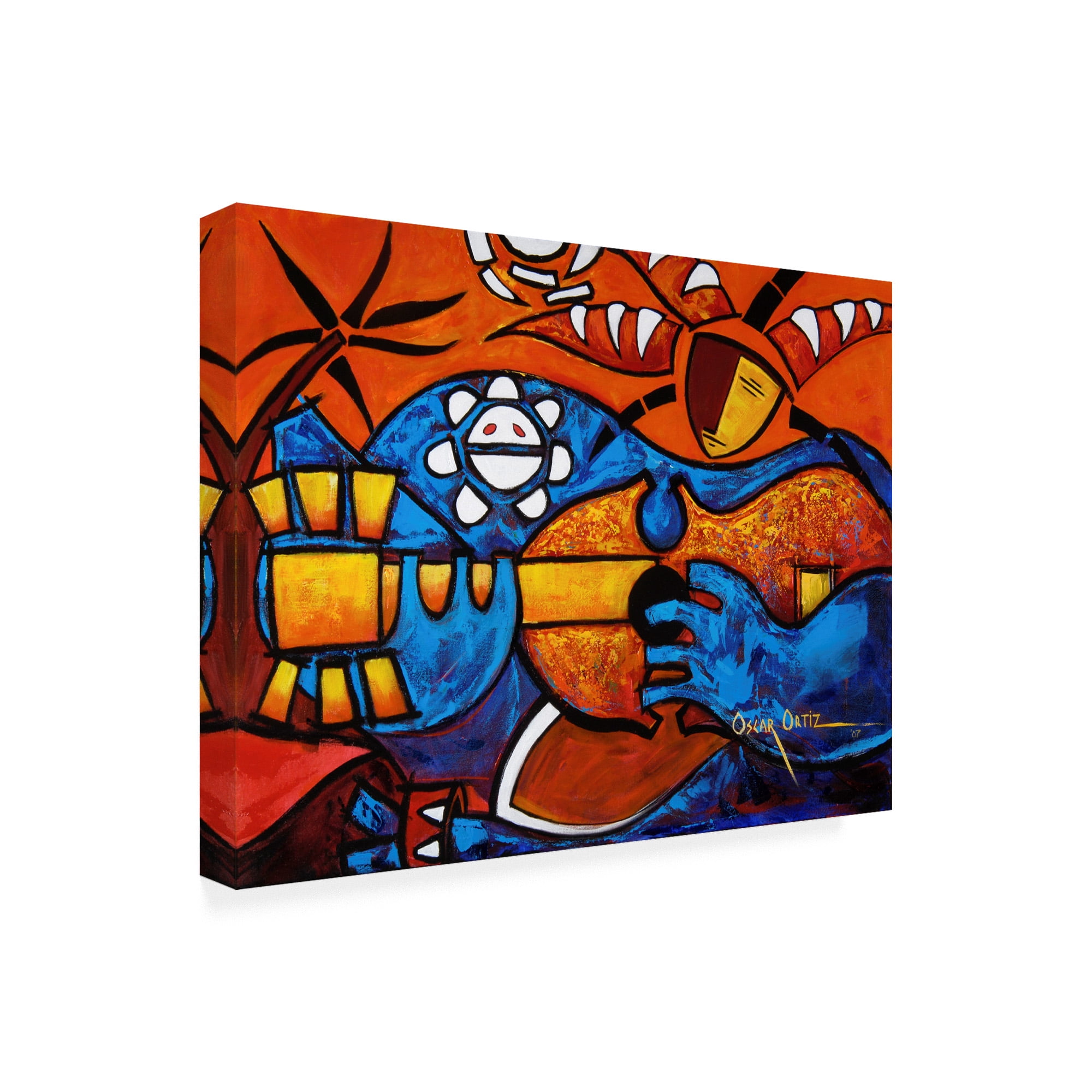 Trademark Fine Art 'The Abstract Musician' Canvas Art by Oscar Ortiz