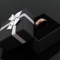 thumbnail image 4 of Tungsten Carbide Rings for Men Wedding Bands for Him 8mm Rose Gold Bronze-Brown, 4 of 8