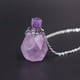 thumbnail image 1 of Perfumes para mujer, Fragancias para mujer, Collar con frasco de perfume de cristal de piedra natural, Frasco de perfume de cristal, Cadena de acero inoxidable, Collar de cristal de 0,5 ml, 1 of 2