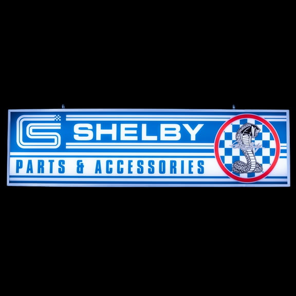 Officially Licensed Shelby Parts And Accessories Cobra LED Light-Up Aluminum Sign