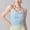 50#Blue, variant on Women's Ruched Tank Tops Halter Backless Vest Tops Tie Back Sleeveless Slim Fit Cami Tops White,Size M