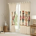thumbnail image 3 of jejeloiu Happy New Year Curtains Pack of 2 (42x84 Each),Red Brown Curtains Blackout,Christmas Nutcraker Soldier Bedroom Curtains For Teens,Ultra Soft Home Decor, 3 of 6