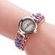 thumbnail image 3 of Reloj de cuarzo para mujer, relojes para mujer, reloj de pulsera analógico de cuarzo con cuerda de punto y cadena, reloj de cuarzo, 3 of 3