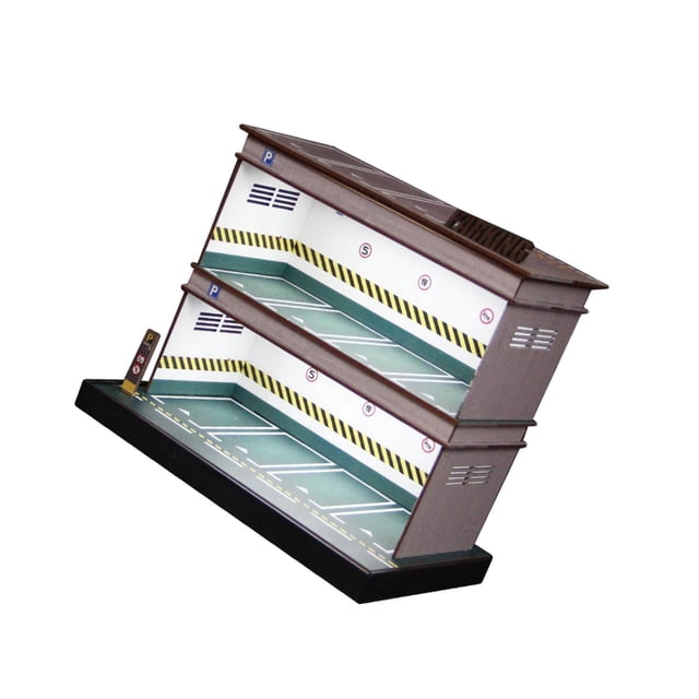 Acrylic Garage Show Case 1:64 1:64 Hobby Scale Tabletop Decors Green Double Layer