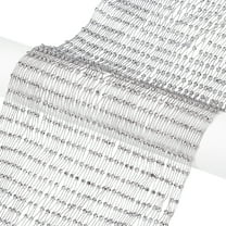 2Yard Polyester Rhinestones Mesh Fabric for Garment Accessory Gray 150~170mm