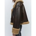 thumbnail image 5 of Chaqueta holgada de piel de oveja para motociclista, Parka gruesa de piel sintética, prendas de vestir de invierno, 5 of 5