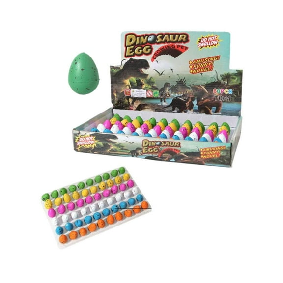 Magic Hatching Dinosaur Eggs - 60 Pcs Growing in Water Toys, Surprise Crack Open Dino Egg for Kids, Easter Egg Fillers, Party Favors & Stocking Stuffers