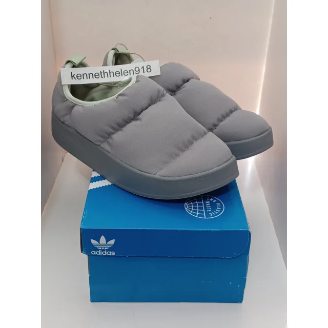 NEW Ad-id-as ORIGINALS PUFFYLETTE SLIP ON CASUAL SHOES GW9482 GREY MENS SIZE 9