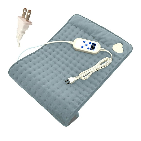 EGNMCR Coussin Chauffant Électrique à 6 Niveaux Tapis Chauffant Soulagement de la Douleur Corporelle Couverture Chauffante à 4 Minuteries