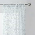 thumbnail image 2 of Mainstays Modern Scroll Rod Pocket Sheer Curtains, Set of 4, Aqua, 28" W x 84" L, 2 of 4
