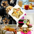 thumbnail image 5 of Efavormart 25 Pack Matte Gold Star Shaped Paper Dinner Plates, 7" Eco Friendly Party Plates - 300GSM, 5 of 10