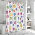 thumbnail image 5 of Boho Polka Dots Shower Curtain Set - Small 36" x 72" Washable Bathtub Curtain with 12 Hooks, Ombre Purple Blue Pink Green Watercolor Waterproof Fabric Stall Shower Curtains for Bathroom Décor, 5 of 6