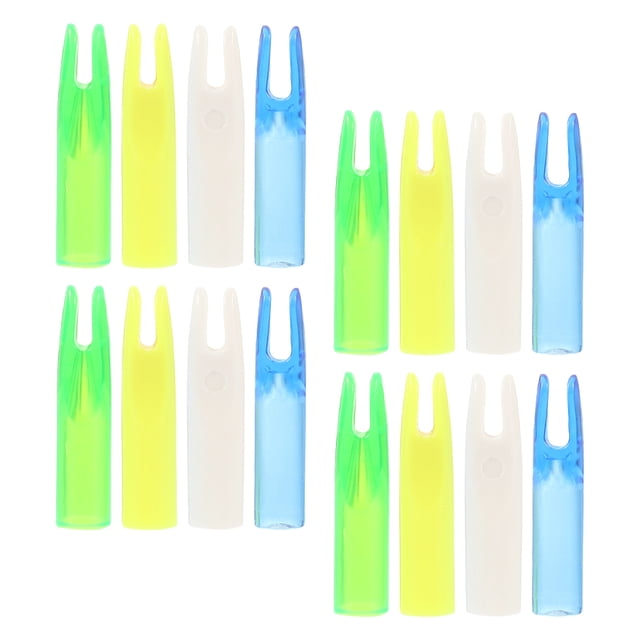 BESTYASH 16Pcs Arrow Nocks Fishing Arrows Plastic Solid White Archery Accuracy Improvement Outdoor Archery