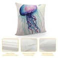 thumbnail image 4 of RUIYC Decorative Pillow Cover , Jellyfish Watercolor Decor Flower Throw Pillow Covers Cushion Case for Living Room Couch Sofa Patio Outdoor Home Decor, 4 of 5